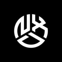 nxd brief logo ontwerp op zwarte achtergrond. nxd creatieve initialen brief logo concept. nxd brief ontwerp. vector