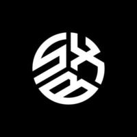 sxb brief logo ontwerp op zwarte achtergrond. sxb creatieve initialen brief logo concept. sxb brief ontwerp. vector