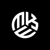 mke brief logo ontwerp op zwarte achtergrond. mke creatieve initialen brief logo concept. mke brief ontwerp. vector