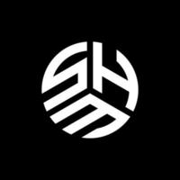SHM brief logo ontwerp op zwarte achtergrond. shm creatieve initialen brief logo concept. shm brief ontwerp. vector