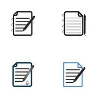schrijf document gebruikersinterface overzicht pictogram logo vectorillustratie vector