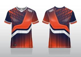 sport jersey ontwerpsjabloon voor- en achteraanzicht vector
