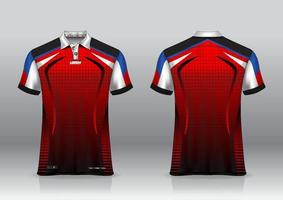 poloshirt jersey ontwerp voor sport buiten voor- en achteraanzicht vector