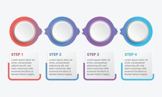 minimaal infographic sjabloonontwerp met nummers 4 opties of stappen vector