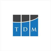 TDM brief logo ontwerp op witte achtergrond. tdm creatieve initialen brief logo concept. tdm-briefontwerp. vector