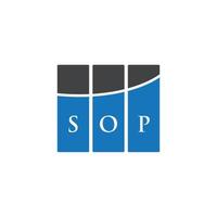 sop creatieve initialen brief logo concept. sop brief design.sop brief logo ontwerp op witte achtergrond. sop creatieve initialen brief logo concept. sop-briefontwerp. vector