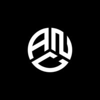 anc brief logo ontwerp op witte achtergrond. anc creatieve initialen brief logo concept. een briefontwerp. vector