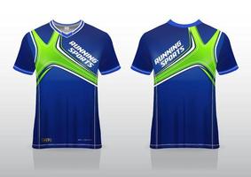 sport jersey ontwerpsjabloon voor- en achteraanzicht vector