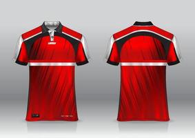 poloshirt jersey ontwerp voor sport buiten voor- en achteraanzicht vector