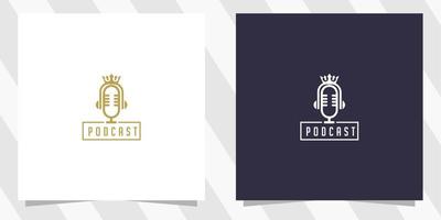 podcast modern logo sjabloon vector