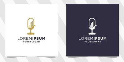 podcast financiën logo pictogram ontwerpen vector