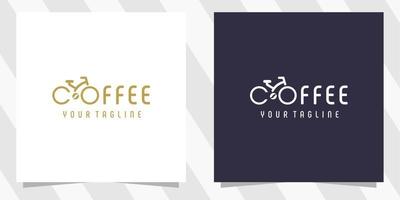 koffie en fietsenwinkel vintage logo-ontwerp vector
