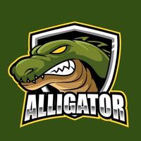 alligator, mascot esports logo vectorillustratie voor gaming en streamer vector