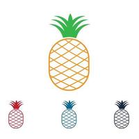 ananas tropisch fruit vectorillustratie. vector