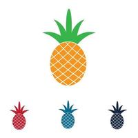 ananas tropisch fruit vectorillustratie. vector