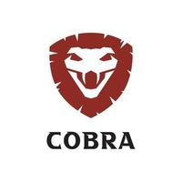 cobra slang hoofd oud schild embleem badge label logo ontwerp vector