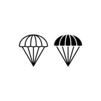 parachute vector pictogram