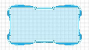 abstracte futuristische achtergrond van hud ui scherm op witte achtergrond vector