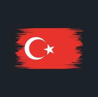 turkije vlag borstel vector