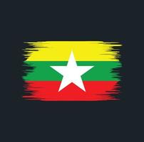 Myanmar vlag borstel my vector