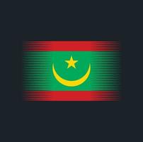 Mauritanië vlag borstel. nationale vlag vector