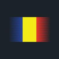 Roemenië vlag borstel. nationale vlag vector