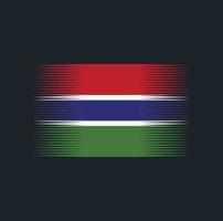 Gambia vlag borstel. nationale vlag vector