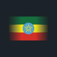 Ethiopië vlag borstel. nationale vlag vector