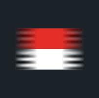 Indonesische vlag borstel. nationale vlag vector