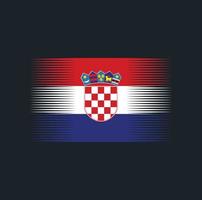 kroatië vlag borstel. nationale vlag vector