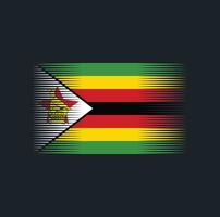 zimbabwaanse vlag borstel. nationale vlag vector