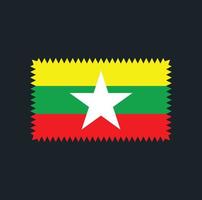 Myanmar vlag vector ontwerp. nationale vlag