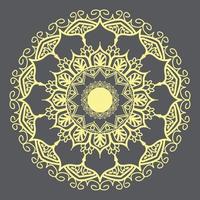 luxe sier mandala achtergrondontwerp, patroon in de vorm van mandala voor henna, mehndi, tatoeage, decoratie. decoratief ornament in etnische oosterse stijl. kleurboekpagina vector