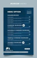 eenvoudig blauw hamburgermenu sjabloonontwerp. vector