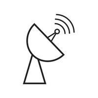 uitzending, zender antenne pictogram ontwerp vectorillustratie in zwart op witte achtergrond vector