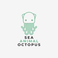 zeer fijne tekeningen van octopus dier logo vector illustratie ontwerp, octopus dier logo lineaire monoline eenvoudig ontwerp sjabloon inspiratie, octopus pictogram ontwerp sjabloon inspiratie