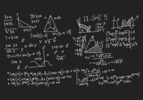 realistische wiskunde schoolbord achtergrond afbeelding vector