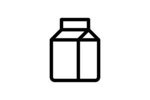 melk pictogram drinken lijnstijl gratis vector