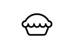 taart pictogram bakkerij lijnstijl gratis vector