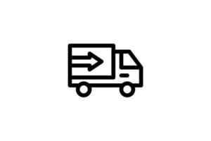 snelle levering pictogram logistieke lijnstijl gratis vector