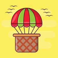 parachute vectorillustratie op een background.premium kwaliteitssymbolen. vector iconen voor concept en grafisch ontwerp.