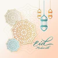 eid mubarak, eid al adha, eid al fitr islamitische kalligrafie poster banner afbeelding vector