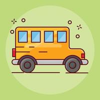 schoolbus vectorillustratie op een background.premium kwaliteitssymbolen. vector iconen voor concept en grafisch ontwerp.