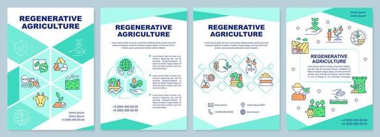 regeneratieve landbouw mint brochure sjabloon vector