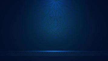 blauw licht islamitische arabesque achtergrond ontwerpsjabloon vector