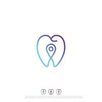 sjabloon voor tandheelkundige pin-logo vector