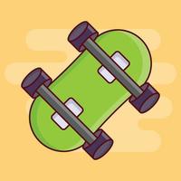 skateboard vectorillustratie op een background.premium kwaliteitssymbolen. vector iconen voor concept en grafisch ontwerp.