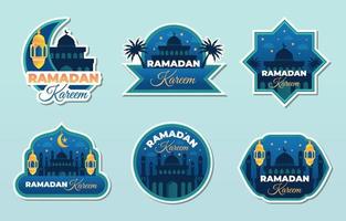 ramadan stickerset vector