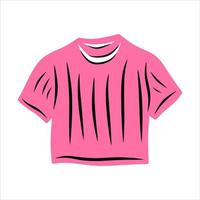 cartoon roze casual top t-shirt vector