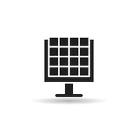 zonnepanelen pictogram vectorillustratie op witte achtergrond vector